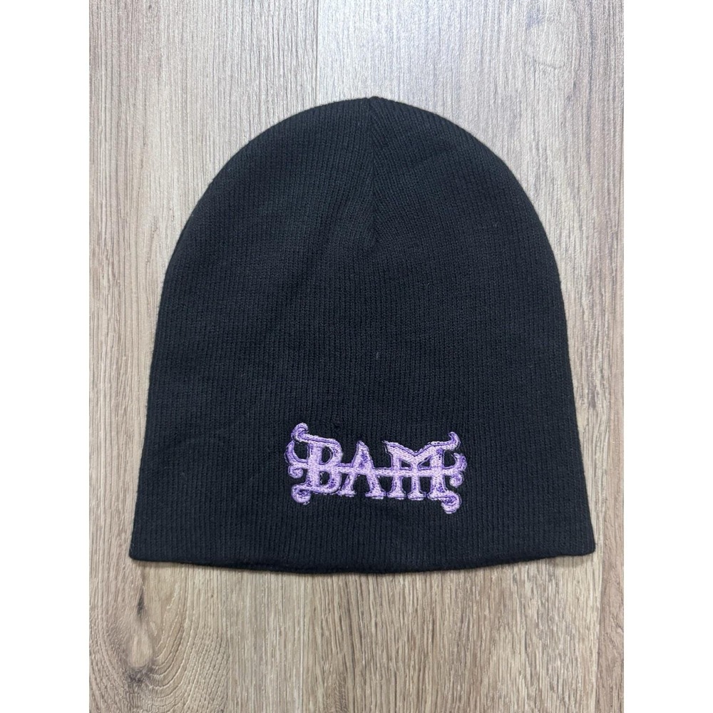 Y2K BAM Margera Heartagram HIM Black Beanie Hat‎